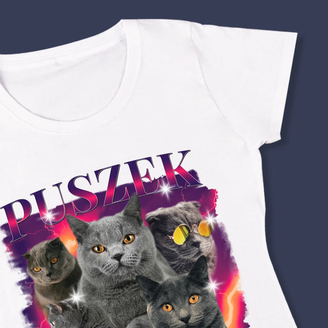 Tvoje Postava: Bootleg S Tvou Kočkou - Damské Tričko
