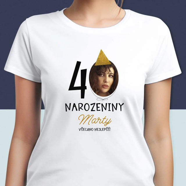 Fotka S Textem: 40. Narozeniny Čepička - Damské Tričko