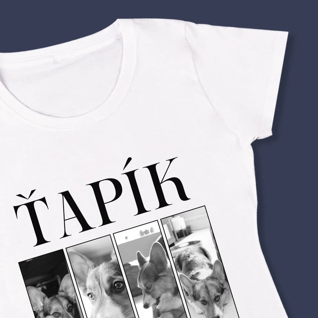 Fotokoláž: Bootleg Klasický S Mazlíčkem - Damské Tričko