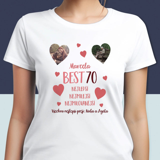 Fotokoláž: Best 70 - Damské Tričko