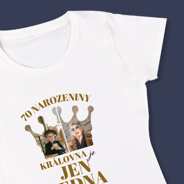 Tvar Z Fotek: 70. Narozeniny Královna - Damské Tričko