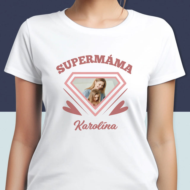 Fotka S Textem: Supermáma - Damské Tričko
