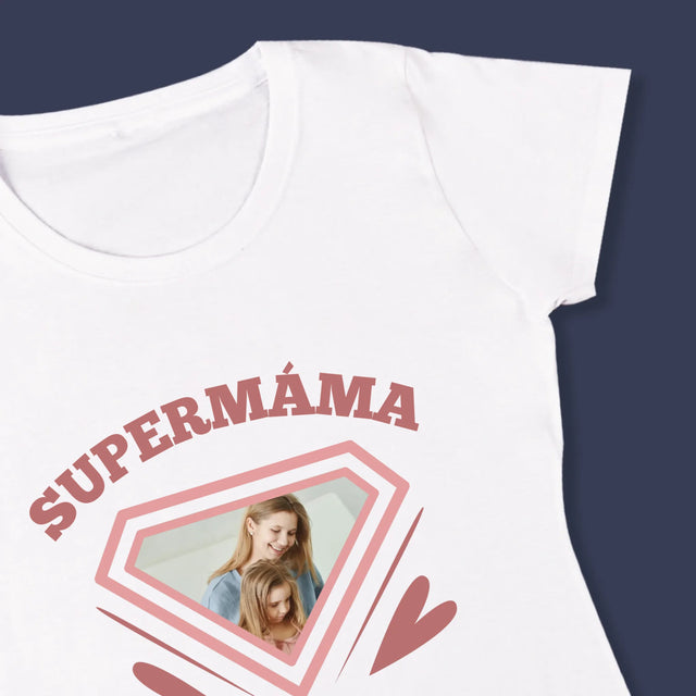 Fotka S Textem: Supermáma - Damské Tričko