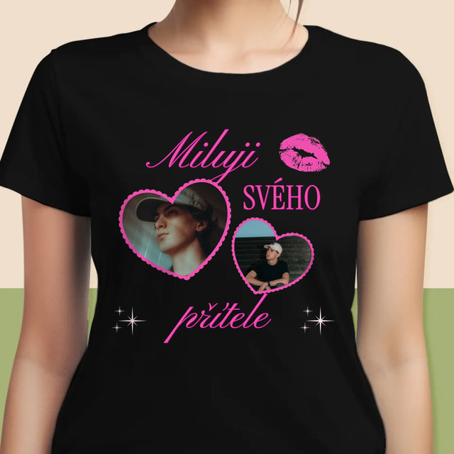 Fotokoláž: Miluji Svého Přítele - Damské Tričko