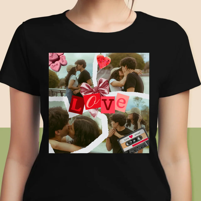 Fotokoláž: Love Retro - Damské Tričko