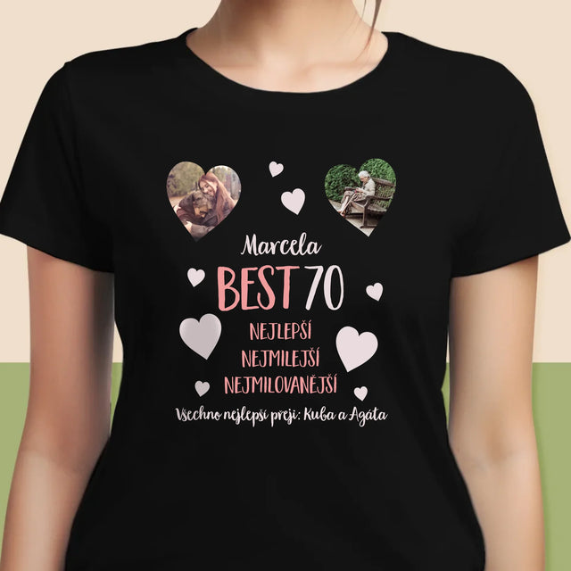 Fotokoláž: Best 70 - Damské Tričko