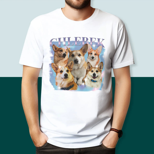 Tvoje Postava: Bootleg S Tvým Psem - Pánské Tričko
