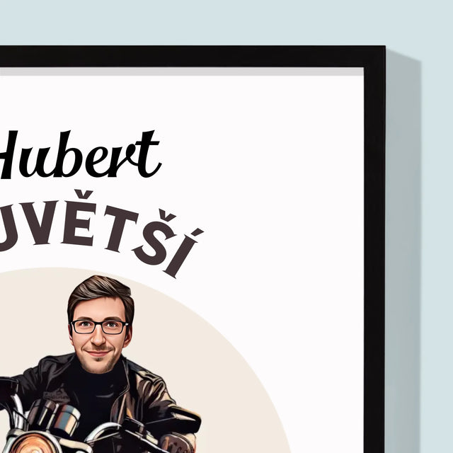 Tvoje Postava: Fanoušek Motocyklů - Tisk V Rámečku
